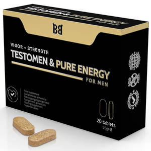 BLACK BULL - TESTOMEN & PURE ENERGY ENHANCER FOR MEN 20 CAPSULES - LoveYou.lv