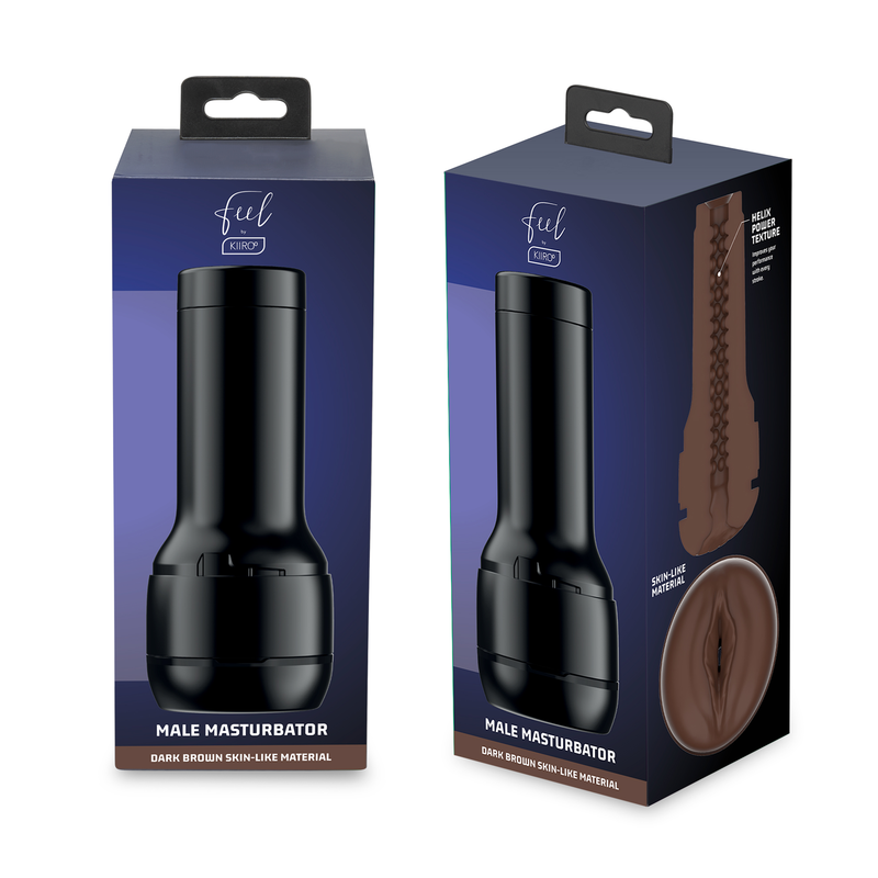 KIIROO - FEEL STROKER MASTURBATOR STIMULATOR - DARK BROWN KIIROO