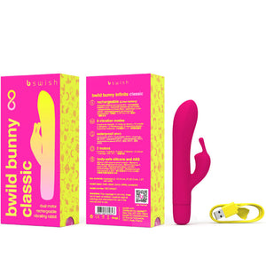 B SWISH - BWILD BUNNY INFINITE CLASSIC RECHARGEABLE VIBRATOR PINK SILICONE B SWISH