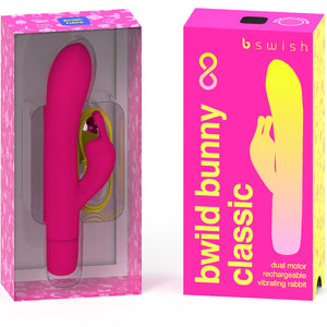 B SWISH - BWILD BUNNY INFINITE CLASSIC RECHARGEABLE VIBRATOR PINK SILICONE B SWISH