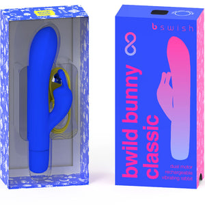 B SWISH - BWILD BUNNY INFINITE CLASSIC RECHARGEABLE VIBRATOR BLUE SILICONE B SWISH