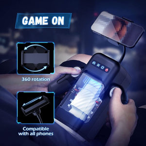 GAME CUP - ТЯЖЕЛЫЙ ВИБРАЦИИ МАСТУРБАТОР С ФУНКЦИЕЙ ПОДОГРЕВА И ПОДВИЖНОЙ ПОДСТАВКОЙ - ЧЕРНЫЙ