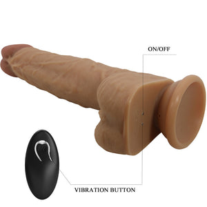PRETTY LOVE - JONATHAN SILICONE DILDO 3 VIBRATIONS + 3 INSERTION MEASUREMENTS REMOTE CONTROL 21 CM PRETTY LOVE HIGH GRADE