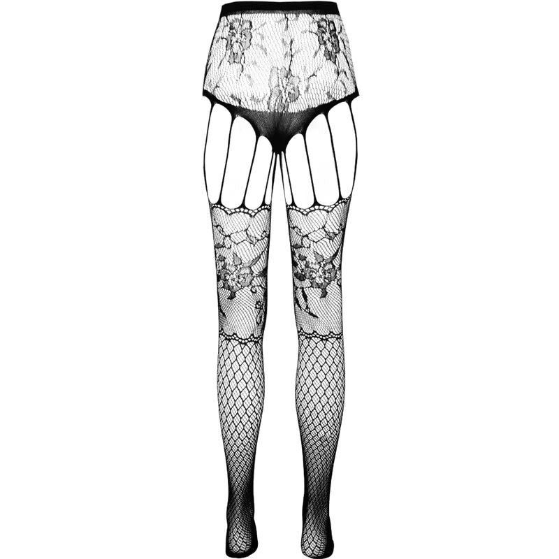 PASSION - ECO COLLECTION BODYSTOCKING ECO S004 NOIR PASSION FEMME Jarretière & Collant