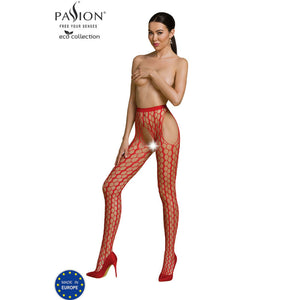 PASSION - ECO COLLECTION BODYSTOCKING ECO S007 BLACK PASSION WOMAN GARTER & STOCK