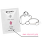 BRUMA Aloe Vera Glide Gel 6ml packet, sweets flavor, compact size for easy carrying, ideal for intimate use, illustrated bag.