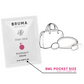 BRUMA Aloe Vera Bubblegum Glide Gel 6ml, pocket-sized for easy carry and smooth intimate experience.