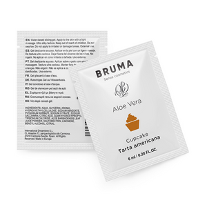 BRUMA Aloe Vera Gel 6ml packet, cupcake flavor, sensual lubrication product