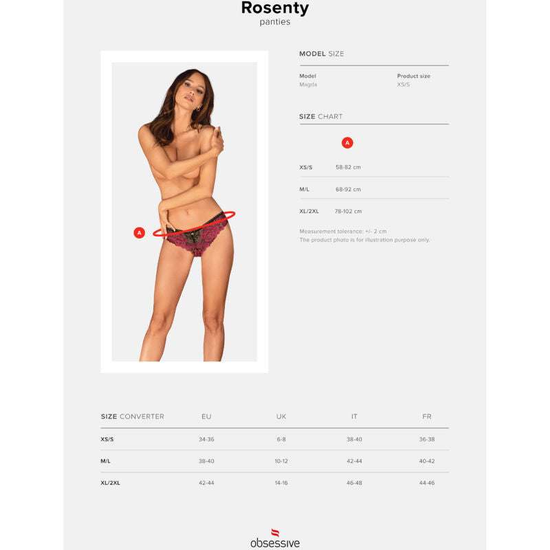 OBSESSIVE – ROSENTY PANTIES XS/S OBSESSIVE PANTS & stringid