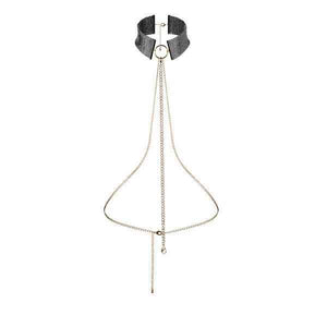 BIJOUX - DÉSIR MÉTALLIQUE BLACK METALLIC NECKLACE - LoveYou.lv