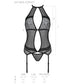 PASSION - CORSET SATARA LIGNE ÉROTIQUE NOIR S/M PASSION FEMME
