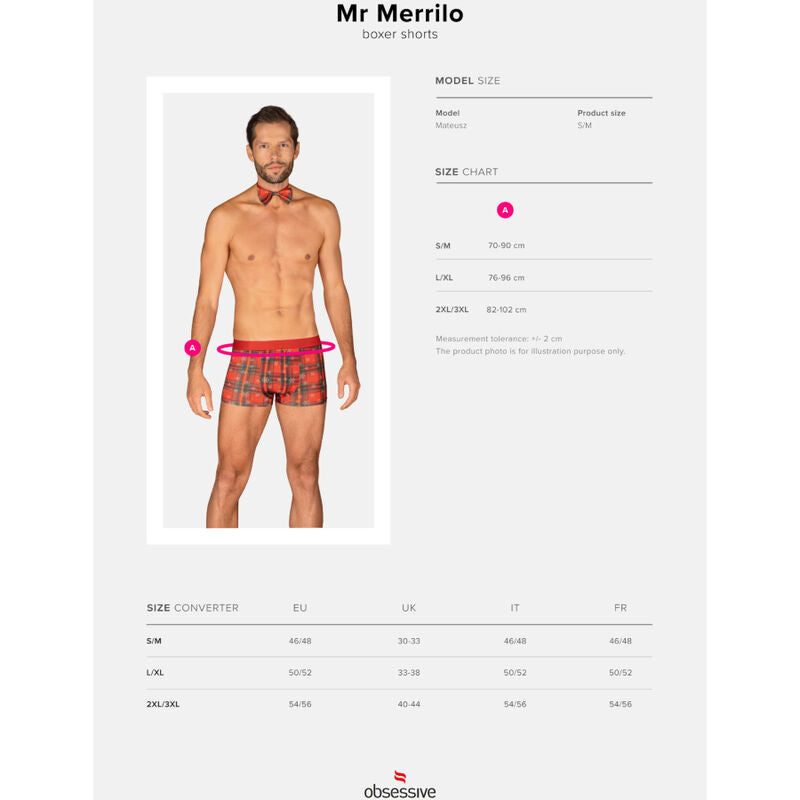 OBSESSIVE - MS MERRILO BOXERSHORTS & FLIEGE XXL/XXXL OBSESSIVE XMAS