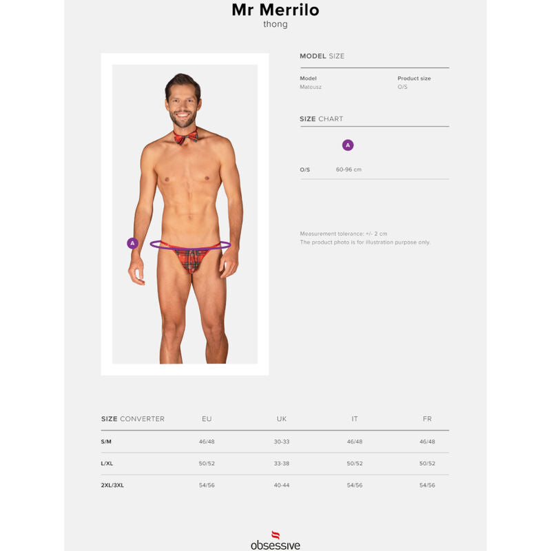 OBSESSIVE – MS MERRILO TANGA UND FLIEGE EINE GRÖSSE OBSESSIVE WEIHNACHTEN