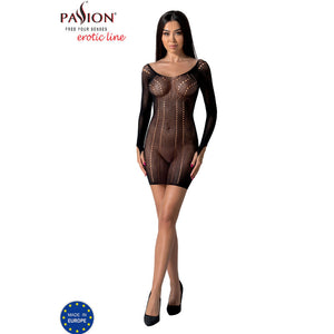 PASSION - BS101 BODYSTOCKING BLACK ONE SIZE PASSION WOMAN BODYSTOCKINGS