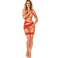 OBSESSIVE - S814 BAS ROUGE S/M OBSESSIVE Jarretière et BAS