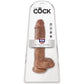 KING COCK - РЕАЛИСТИЧЕСКИЙ ПЕНИС С ЯИЧКАМИ 19,8 СМ КАРАМЕЛЬНЫЙ