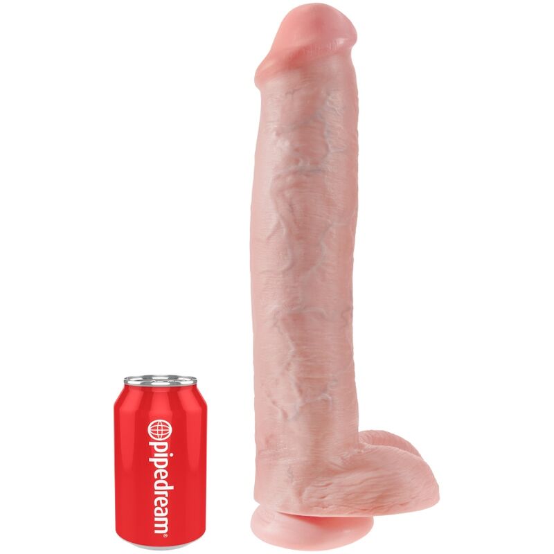 KING COCK – REALISTISCHER PENIS MIT EIER 34,2 CM LEICHTER KING COCK