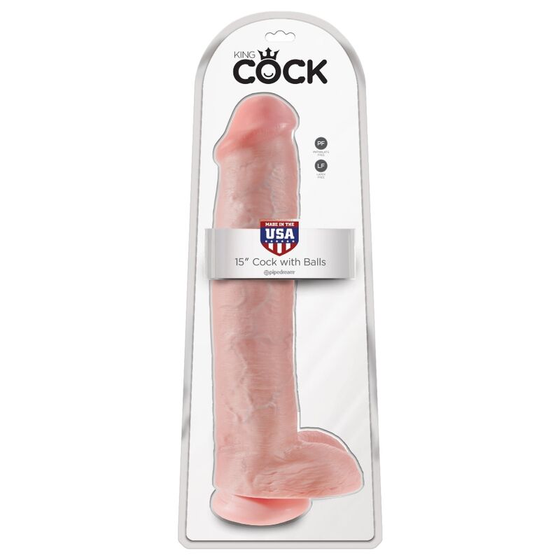 KING COCK – REALISTISCHER PENIS MIT EIER 34,2 CM LEICHTER KING COCK