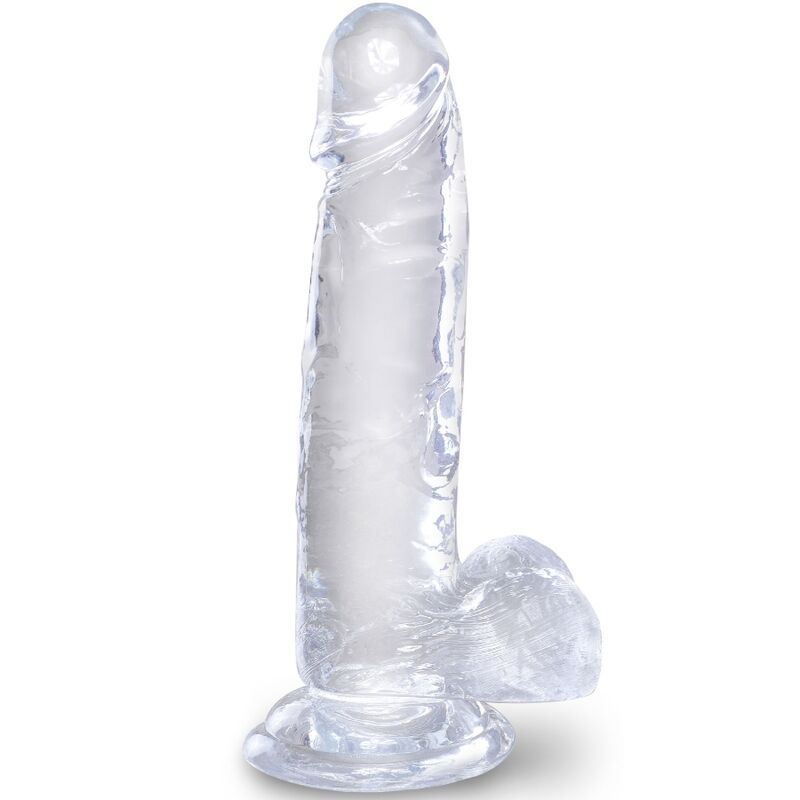 KING COCK - ПРОЗРАЧНЫЙ РЕАЛИСТИЧЕСКИЙ ПЕНИС С ШАРИКАМИ 15,2 СМ ПРОЗРАЧНЫЙ