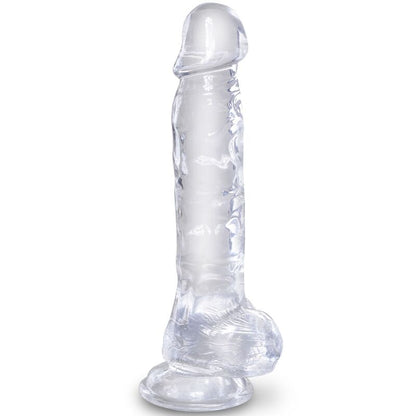 KING COCK - ПРОЗРАЧНЫЙ РЕАЛИСТИЧЕСКИЙ ПЕНИС С ШАРИКАМИ 16,5 СМ ПРОЗРАЧНЫЙ