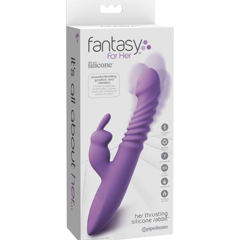 FANTASY FOR HER - RABBIT CLITORIS STIMULATOR WITH HEAT OSCILLATION AND VIBRATION FUNCTION VIOLET FANTASY FOR HER