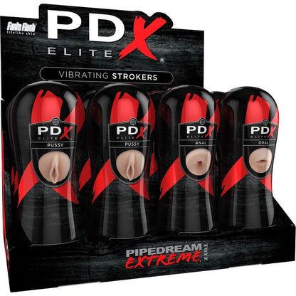 PDX ELITE — VELTĪTĀJU KOMPLEKTS 12 VIENĪBAS: 6 X VAGINA, 3 X ANO, 3 X MOUTH