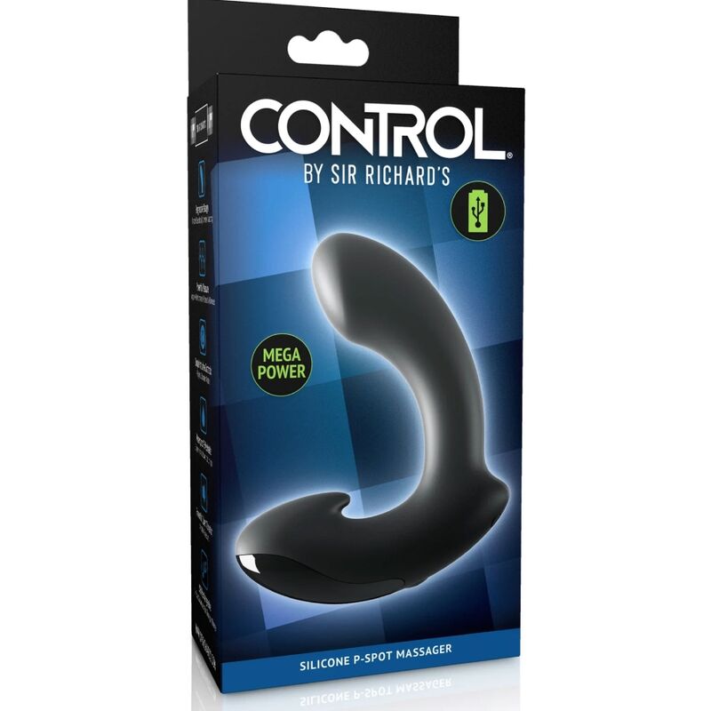 SIR RICHARDS - MASSEUR DE PROSTATE POINT P EN SILICONE NOIR SIR RICHARDS