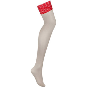 OBSESSIVE - INGRIDIA STOCKINGS RED M/L OBSESSIVE GARTER & STOCKINGS