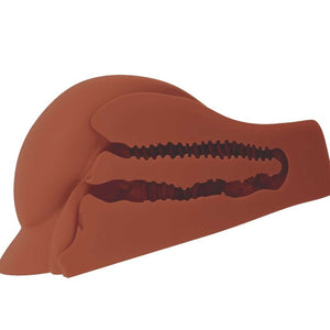 PDX PLUS - PERFECT ASS XL DOUBLE ENTRY BROWN MASTURBATOR PDX PLUS+