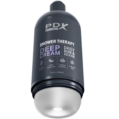 PDX PLUS — STROKER MASTURBATOR DISKRĒTA DZIĻA KRĒMA ŠAMPŪNA PUDELES DIZAINS