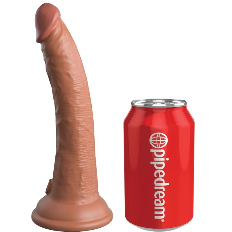 KING COCK - ELITE REALISTIC SILICONE DILDO 17.8 CM CARAMEL KING COCK