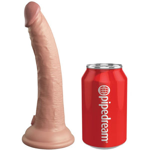 KING COCK - ELITE REALISTIC DILDO VIBRATOR & SILICONE REMOTE CONTROL 17.8 CM KING COCK