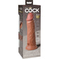 KING COCK - ЭЛИТНЫЙ РЕАЛИСТИЧЕСКИЙ ДИЛДО С ВИБРАЦИЯМИ И СИЛИКОНОМ 20,3 СМ КАРАМЕЛЬНЫЙ