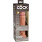KING COCK - ЭЛИТНЫЙ РЕАЛИСТИЧЕСКИЙ ДИЛДО С ВИБРАЦИЯМИ И СИЛИКОНОМ 20,3 СМ КАРАМЕЛЬНЫЙ