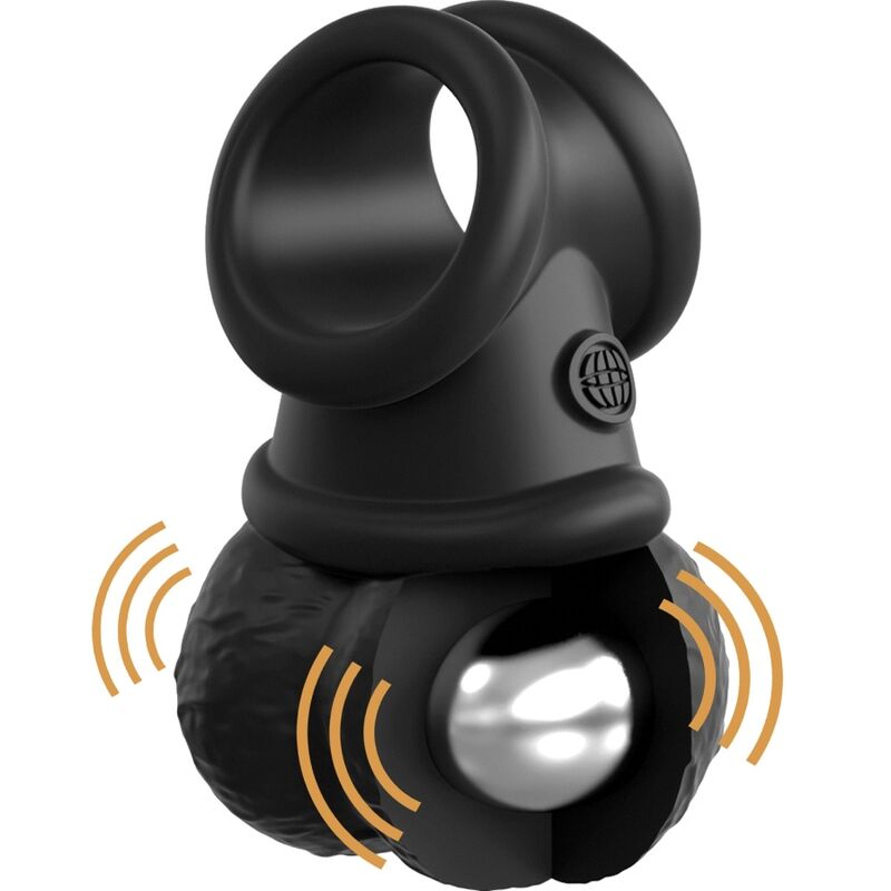 KING COCK - ELITE RING MIT VIBRIERENDEN HODEN AUS SILIKON KING COCK