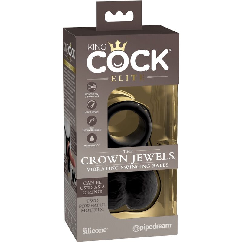 KING COCK - ELITE RING MIT VIBRIERENDEN HODEN AUS SILIKON KING COCK