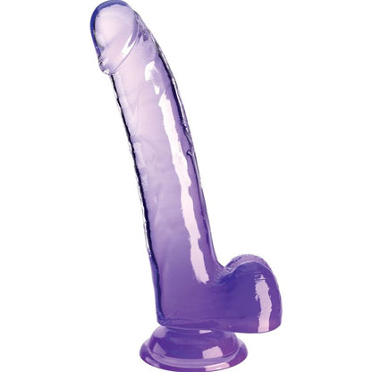 KING COCK — dzidrs DILDO AR sēkliniekiem 20,3 CM PURPULS