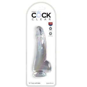 KING COCK - ПРОЗРАЧНЫЙ ДИЛДО С ЯИЧКАМИ 15,2 СМ ПРОЗРАЧНЫЙ