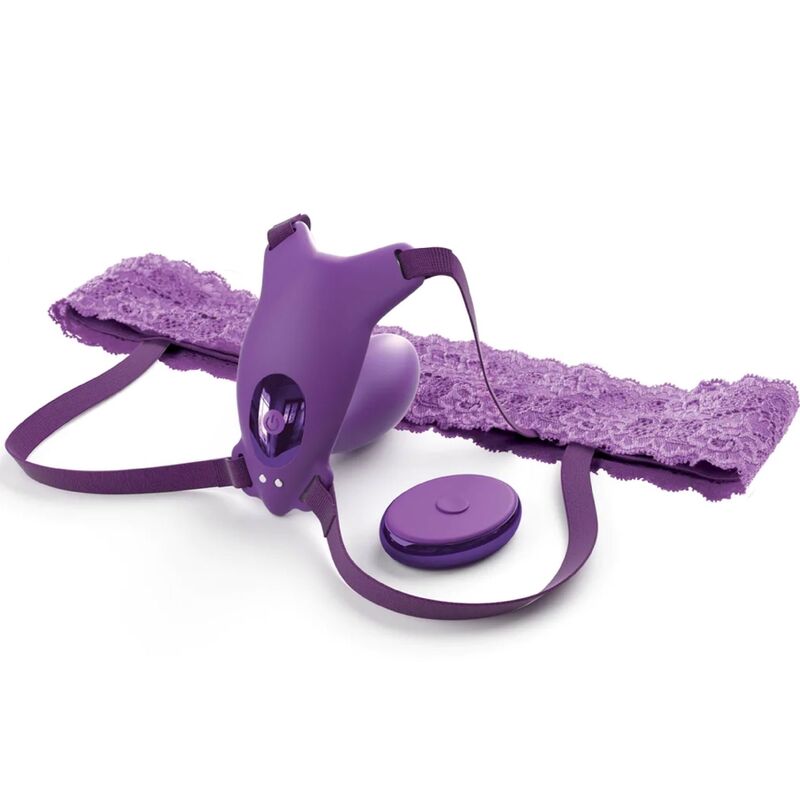 FANTASY FOR HER - BUTTERFLY HARNESS G-SPOT WITH VIBRATOR, RECHARGEABLE & REMOTE CONTROL VIOLET FANTASY FOR HER
