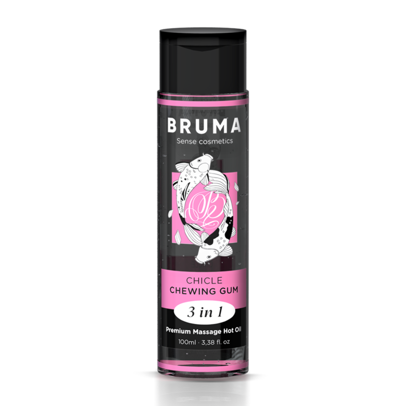 BRUMA Premium Massage Hot Oil 3 in 1 Chewing Gum Flavor 100ml Bottle