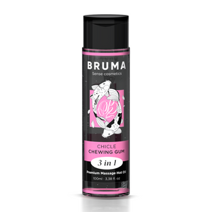 BRUMA Premium Massage Hot Oil 3 in 1 Chewing Gum Flavor 100ml Bottle