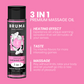 BRUMA Premium Massage Hot Oil Chewing Gum 3 in 1 - 100ml, featuring heating effect, enchanting taste, and sensual massage benefits.