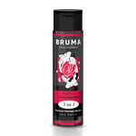 BRUMA Premium Massage Hot Oil Strawberry 3 in 1, 100 ml bottle for a relaxing sensual experience with warming effect.