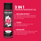 BRUMA Premium Massage Hot Oil Strawberry 3 in 1, 100ml - Heating effect for a relaxing, sensual massage and unique taste.
