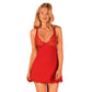 OBSESSIVE - LUVAE BABYDOLL &amp; TANGA RED S/M