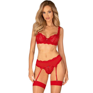 OBSESSIVE - AMOR CHERRIS SET 3 PIECES L/XL OBSESSIVE SETS