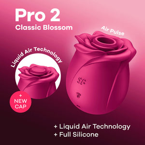 SATISFYER - AIR PULSE PRO 2 КЛАССИЧЕСКИЙ ВИБРАТОР BLOSSOM