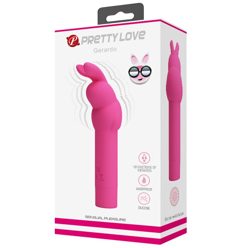 PRETTY LOVE - GERARDO FUSCHIA RABBIT SILICONE VIBRATOR PRETTY LOVE
