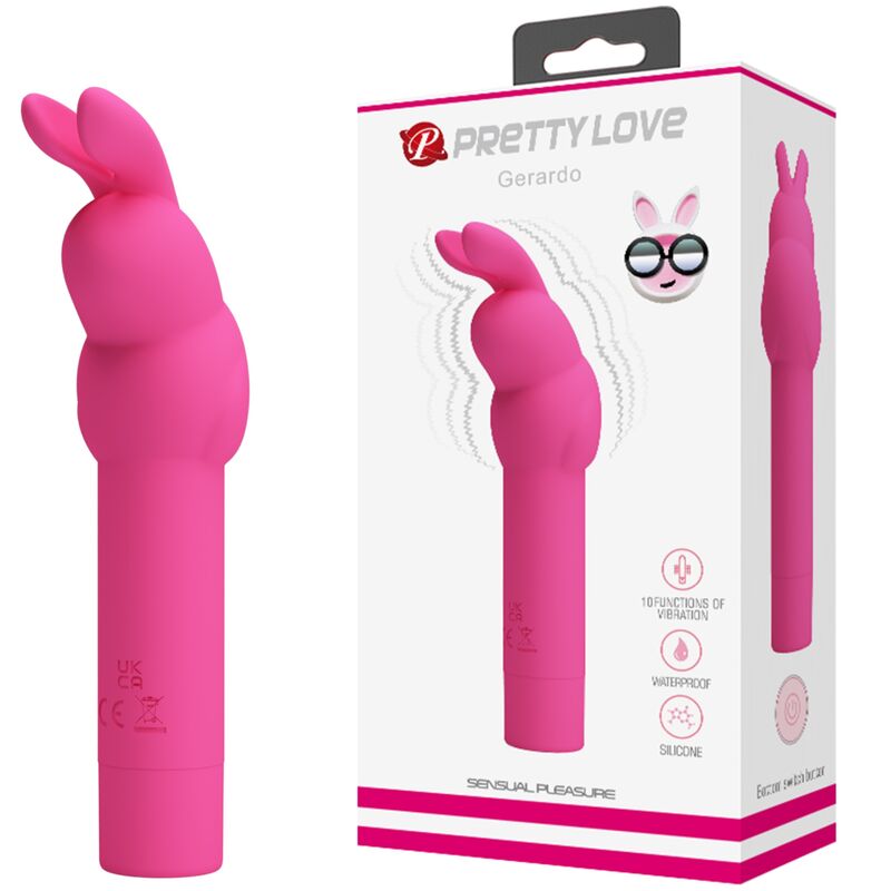 PRETTY LOVE - GERARDO FUSCHIA RABBIT SILICONE VIBRATOR PRETTY LOVE