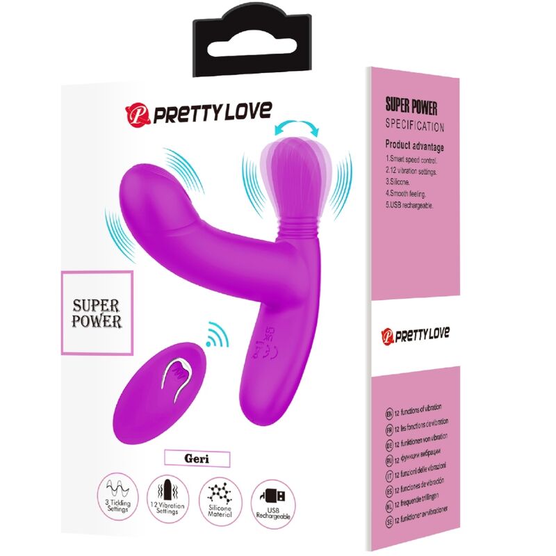 PRETTY LOVE - GERI CLITORIS MASSAGER PINK REMOTE CONTROL PRETTY LOVE FLIRTATION